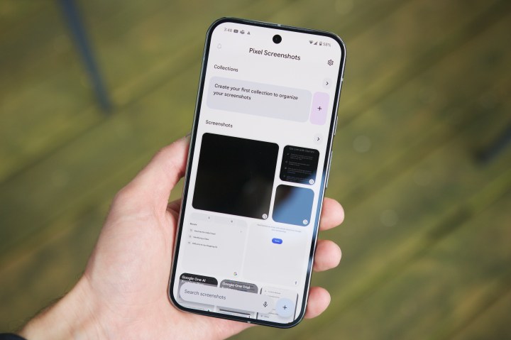 L'application de captures d'écran Pixel sur un pixel 9 pro xl.