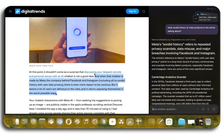 Demander Dia ai avec l'aide de l'article.