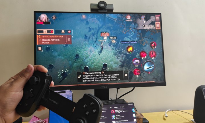 Diablo sur moniteur avec Red Magic 10s Pro.