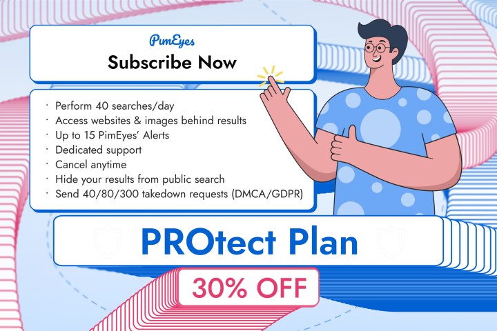 Illustration de Pimeyes Protect Plan