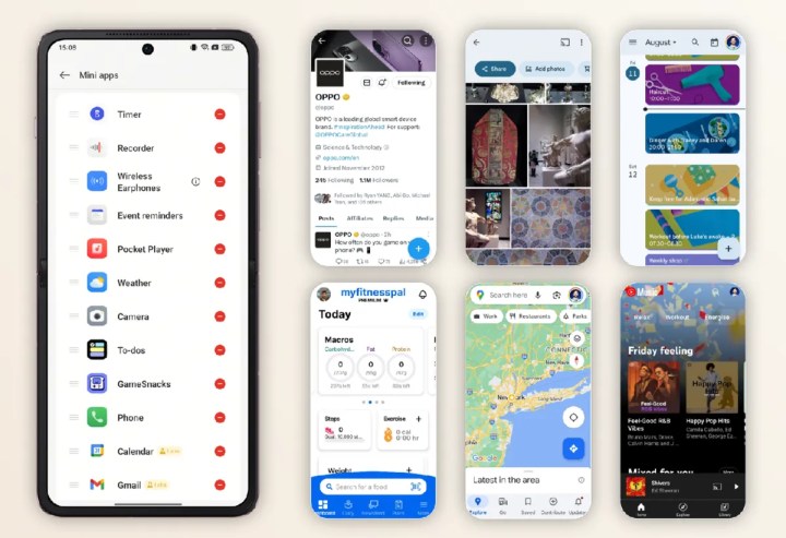 Les applications tierces sur l'écran Oppo Find N3 Flip Cover