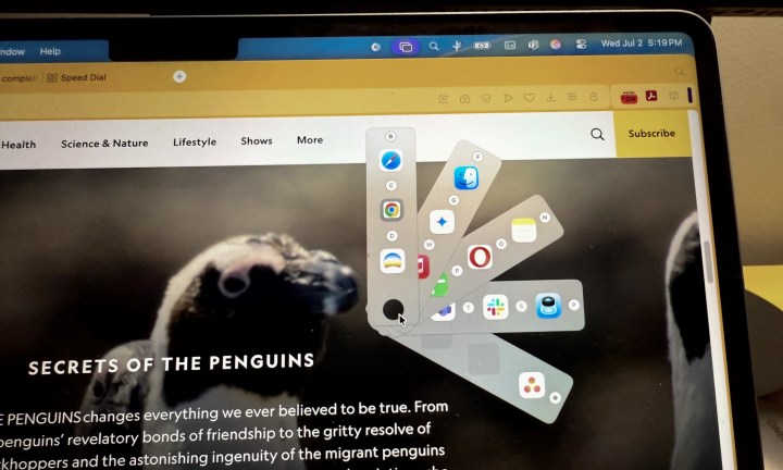 Commutation entre les applications avec l'outil Dory sur un MacBook Air
