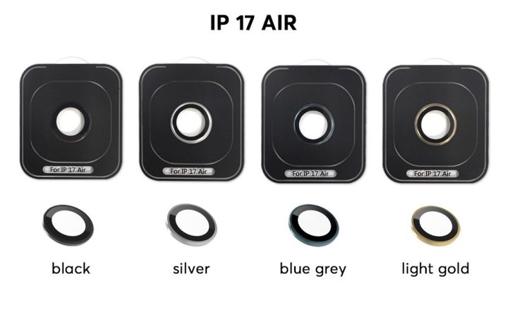 Couleurs de protection de la caméra aérienne iPhone 17 fuite