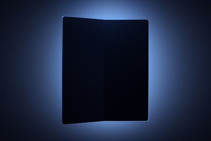 Teaser montrant le contour d'un téléphone pliable, qui devrait être le Galaxy Z pli 7 7