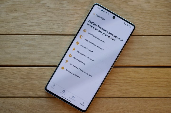Liste des fonctionnalités Premium Fitbit.