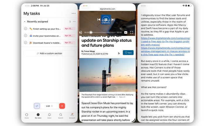 Exécuter trois applications en même temps dans iPados 26.