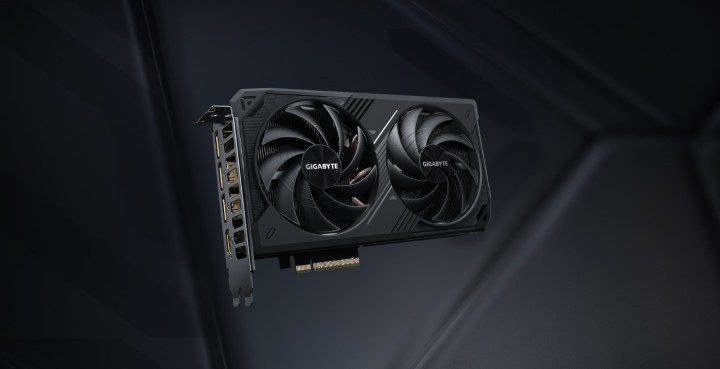 La carte graphique Gigabyte RTX 5060 Ti Windforce en noir