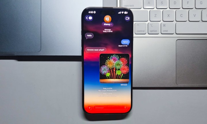 Application Messages sur iPhone exécutant iOS 26.