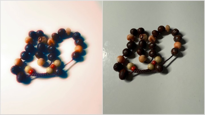 Comparaison des prises de vue capturées par l'application VSCO Capture Camera.