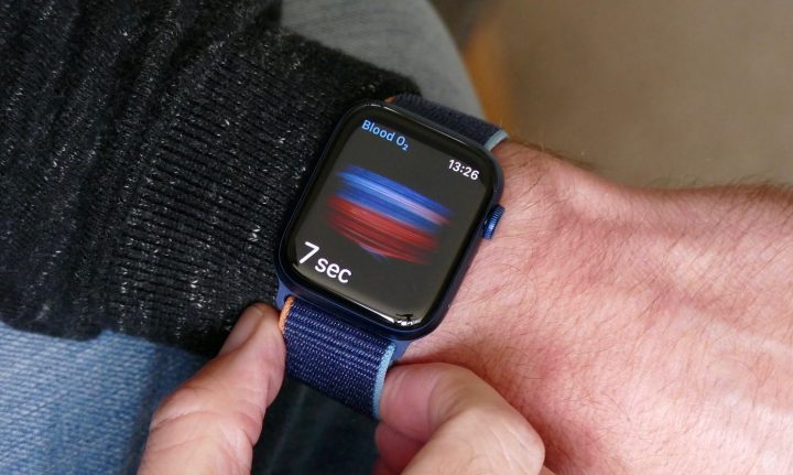 Capteur de sang-oxygène de l'Apple Watch Series 6.