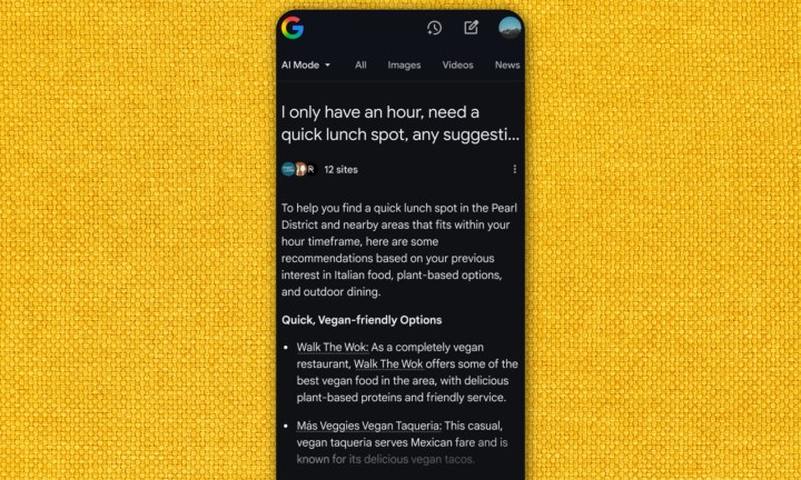 Demander des requêtes avant le mode Google AI.