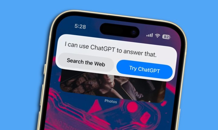 Siri demandant à déplacer la requête de l'utilisateur sur Chatgpt.