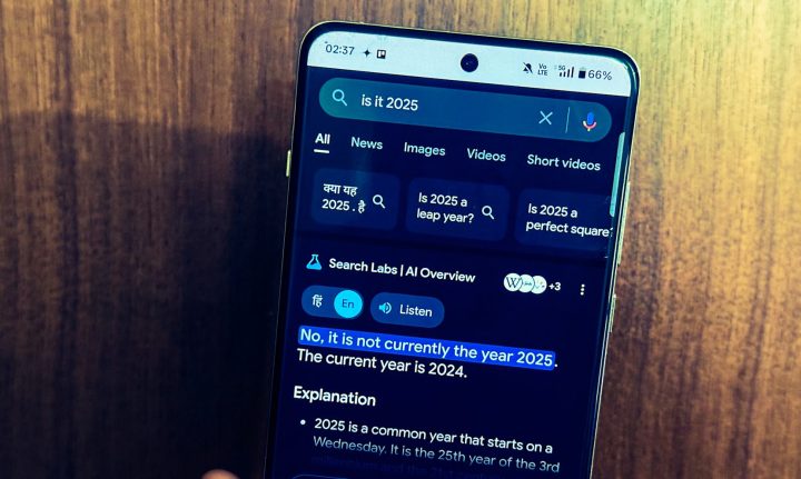 Échec de la vue d'ensemble de Google AI.