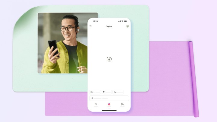L'application de téléphone Microsoft Copilot est affichée à l'écran.
