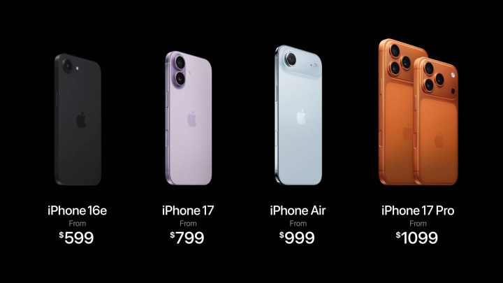 iPhone 17 iPhone Air iPhone 17 Pro iPhone 17 Pro Max Prix