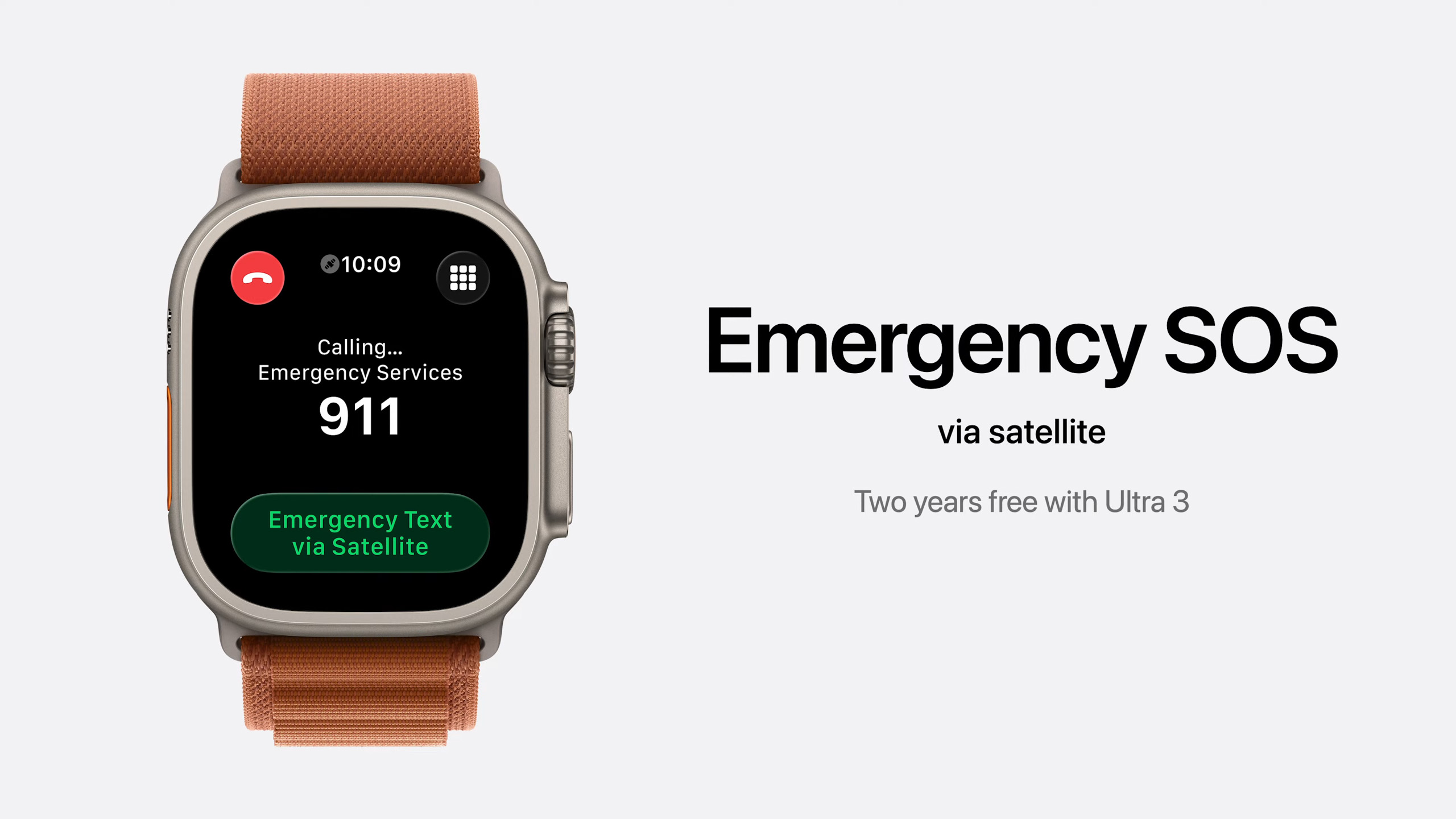 Apple Watch Ultra 3 SOS d'urgence
