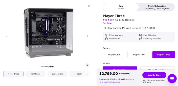 NZXT Player trois pc de jeu pré-construit 