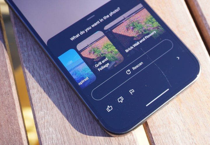 Options de cadrage de l'entraîneur de l'appareil photo dans l'application Pixel 10 Camera