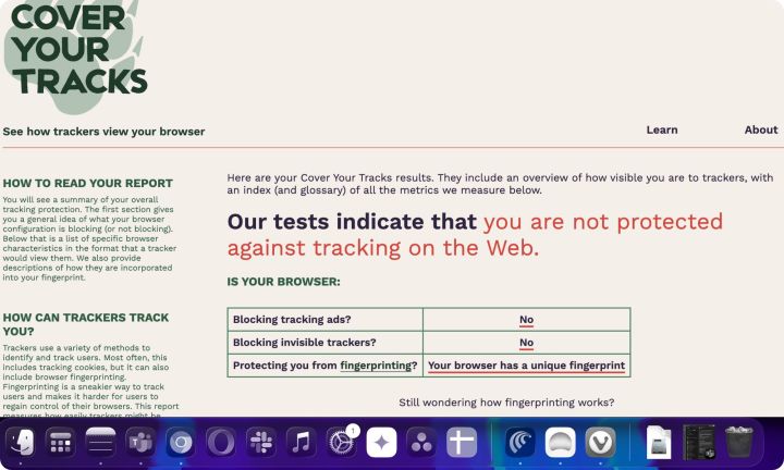 Les résultats de EFF couvrent votre outil de pistes.