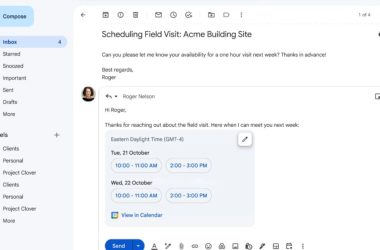 Google facilite la recherche d'un planning de réunion dans Gmail, grâce à l'IA