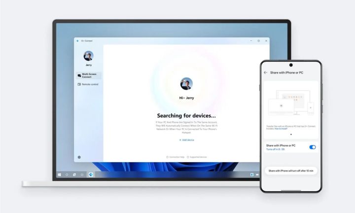 Connectivité entre appareils dans OxygenOS 16.