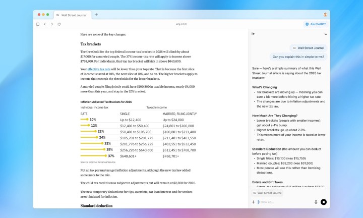 ChatGPT Atlas Sidechat