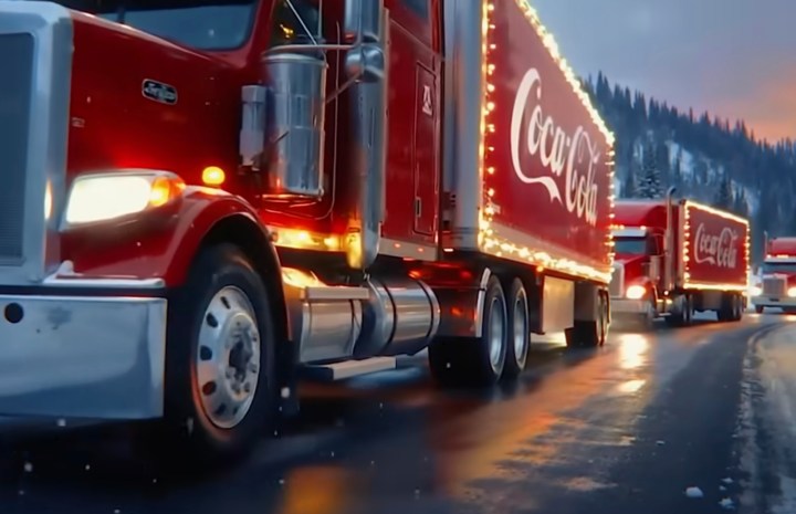 Un camion Coca-Cola généré par l'IA.