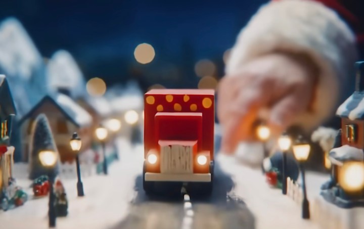 Publicité festive Coca-Cola, générée par l'IA.