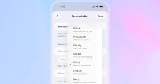 OpenAI lance ChatGPT 5.1 avec 8 nouvelles personnalités, un ton plus chaleureux et des réponses plus rapides