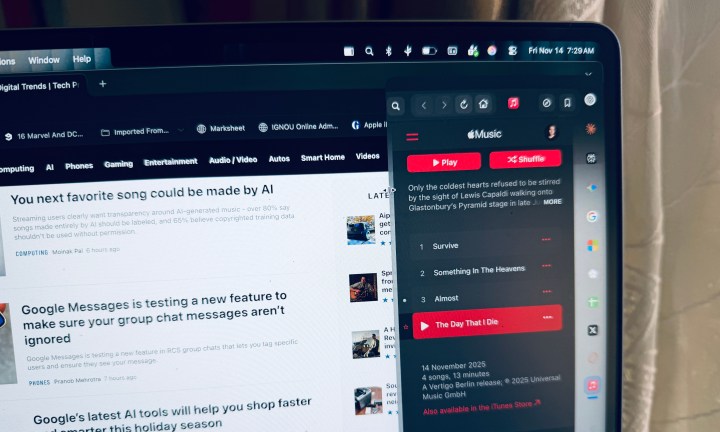 - SideTab en direct sur un écran MacBook Air