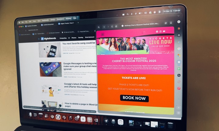 - MacBook Air avec SideTab, actif sur la tranche