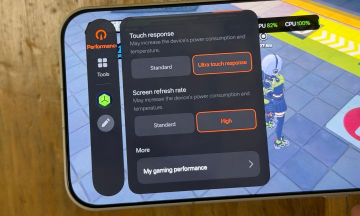 Options de jeu sur Paramètres de jeu sur OnePlus 15.