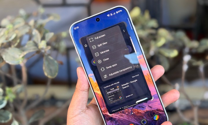 Vue fractionnée sur OnePlus 15.