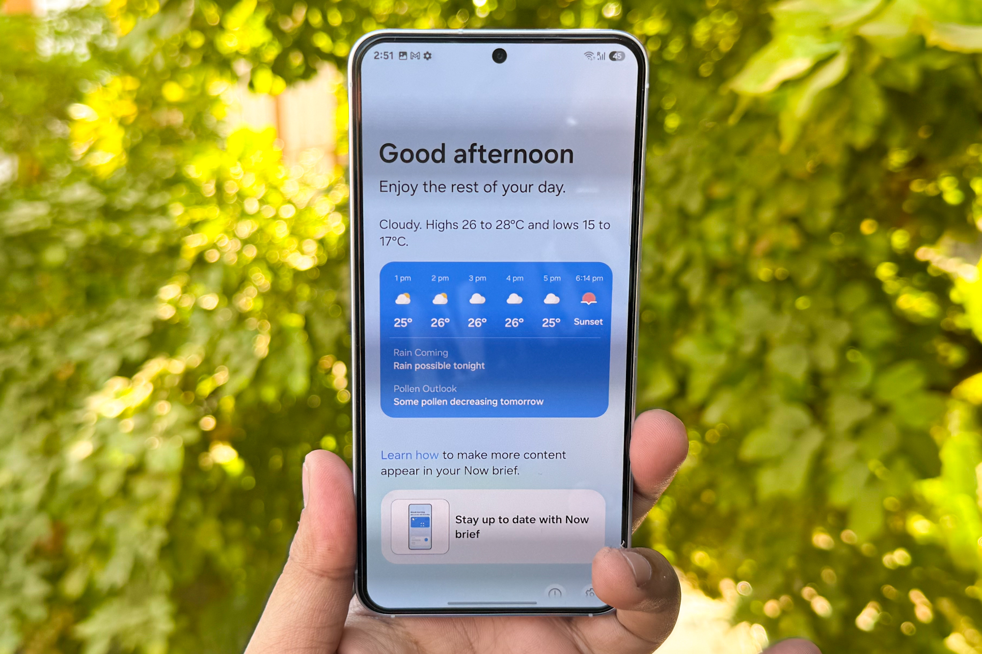 Maintenant bref sur un téléphone Samsung.