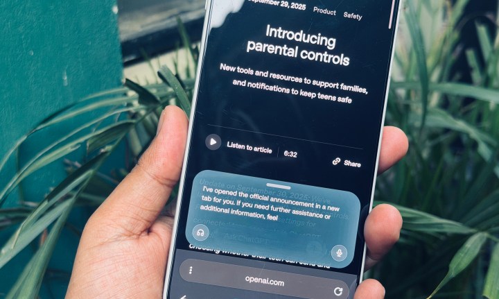 Recherche de pages Web avec le navigateur Perplexity Comet sur un téléphone Android.