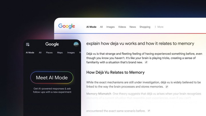 Mode Google AI sur mobile et ordinateur