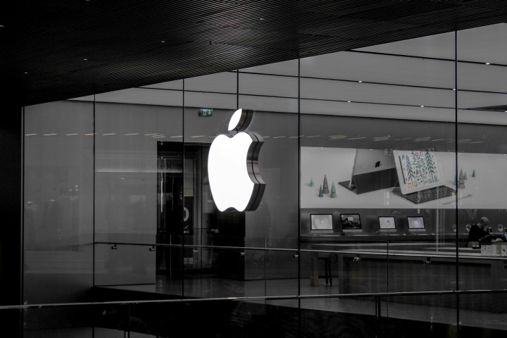 Vue extérieure d'un Apple Store.