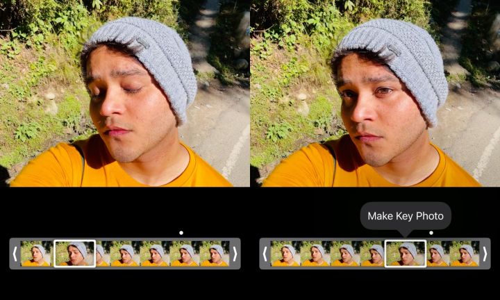Comparaison de la récupération de Live Photos.