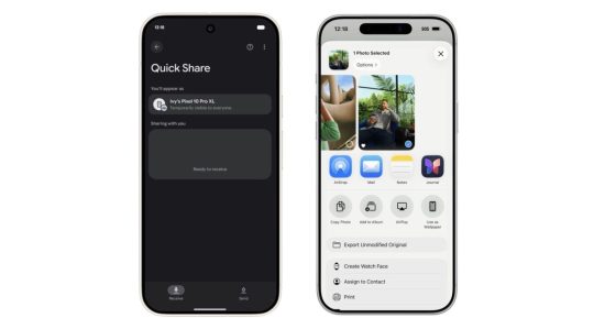 Les téléphones Android peuvent enfin partager des fichiers avec les iPhones via AirDrop