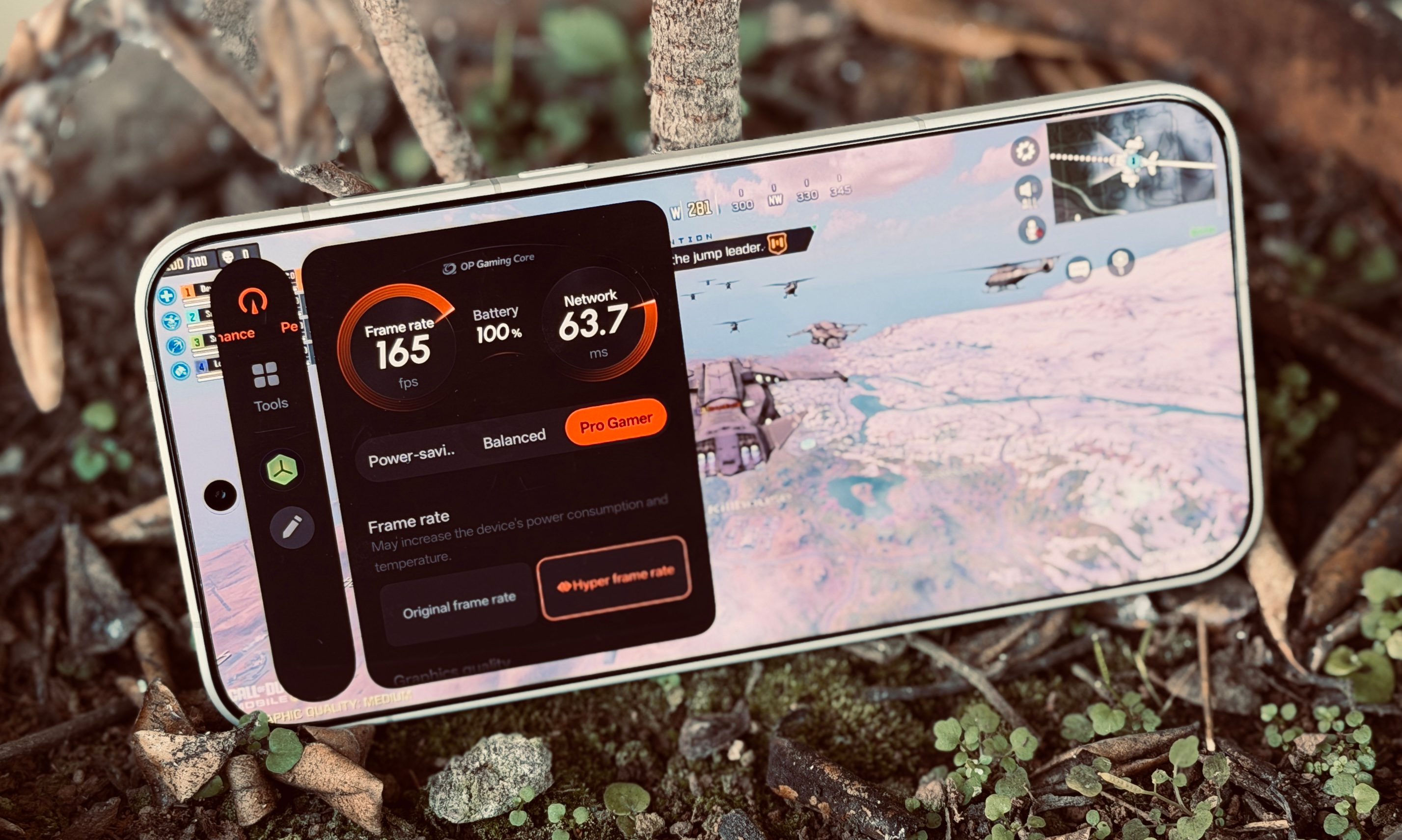 Jeu FPS sur OnePlus 15.