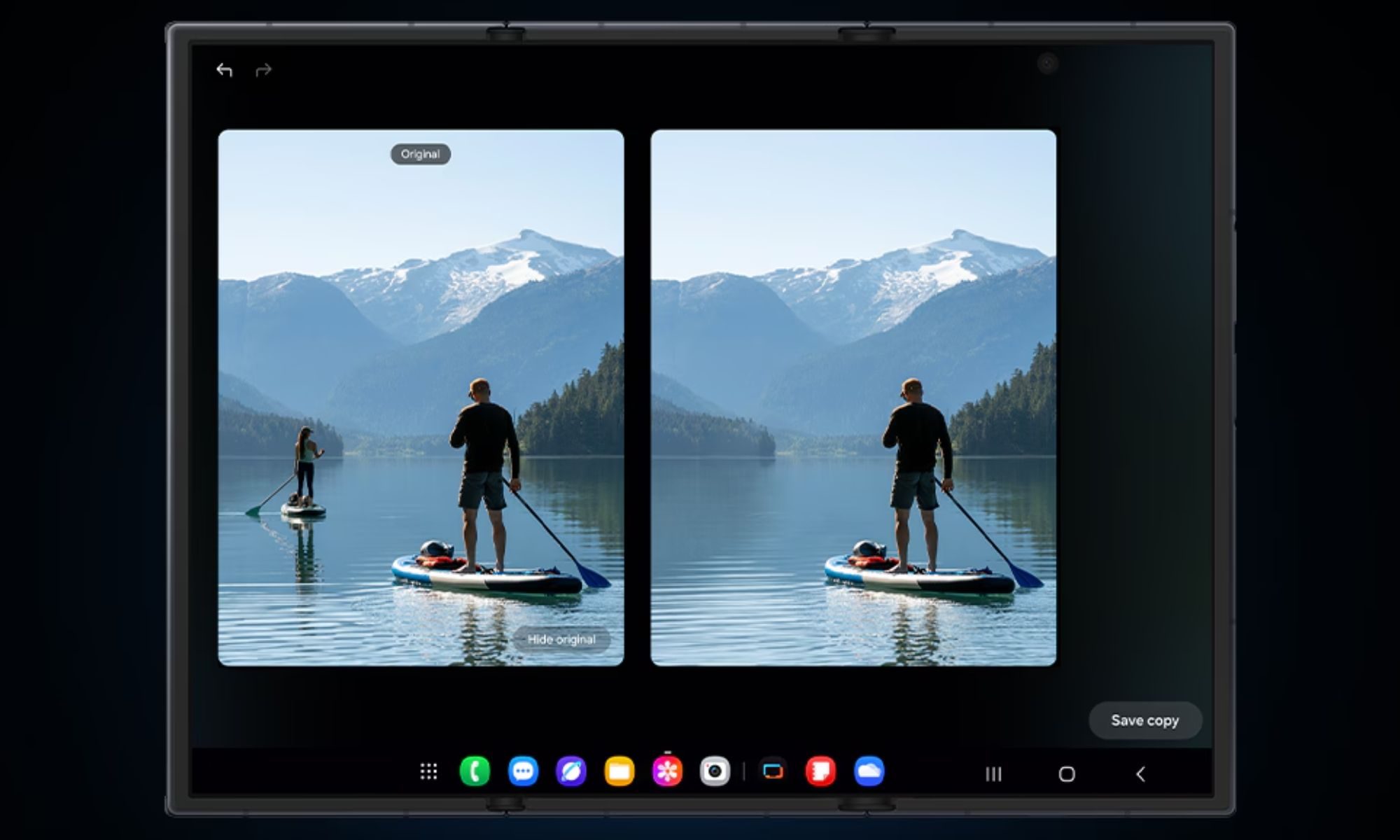Retouche d'image sur Galaxy Z TriFold
