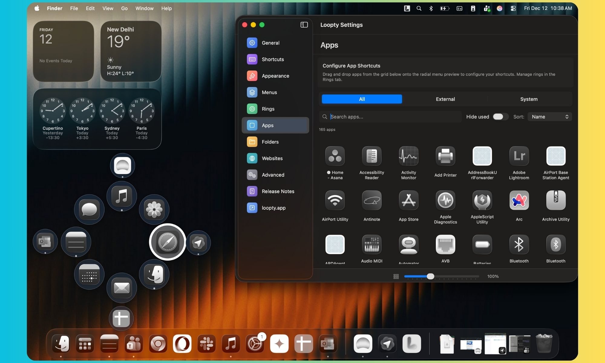 Sélecteur d'application Loopty pour Mac