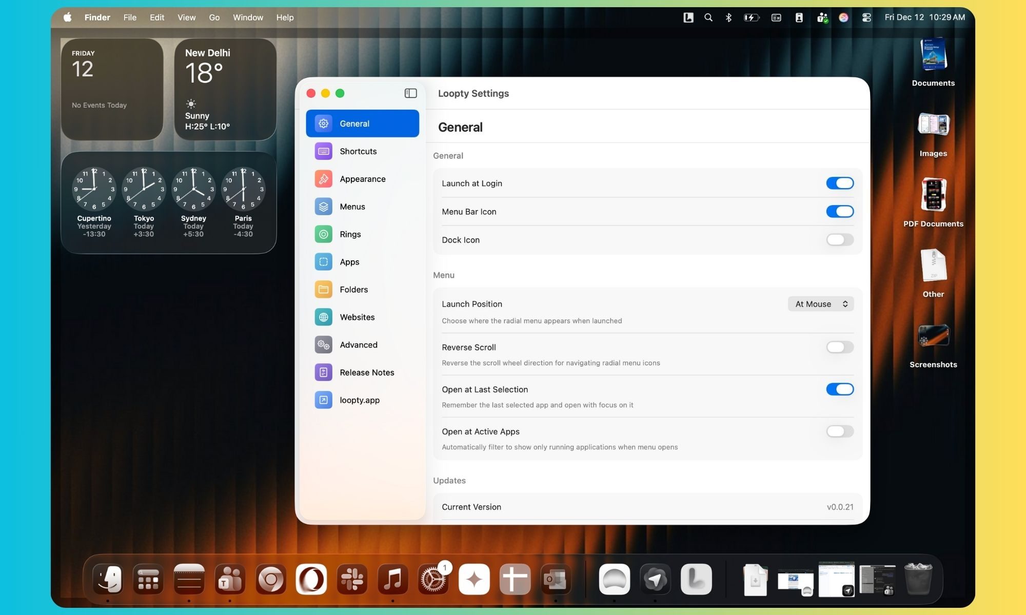 Sélecteur d'application Loopty pour Mac