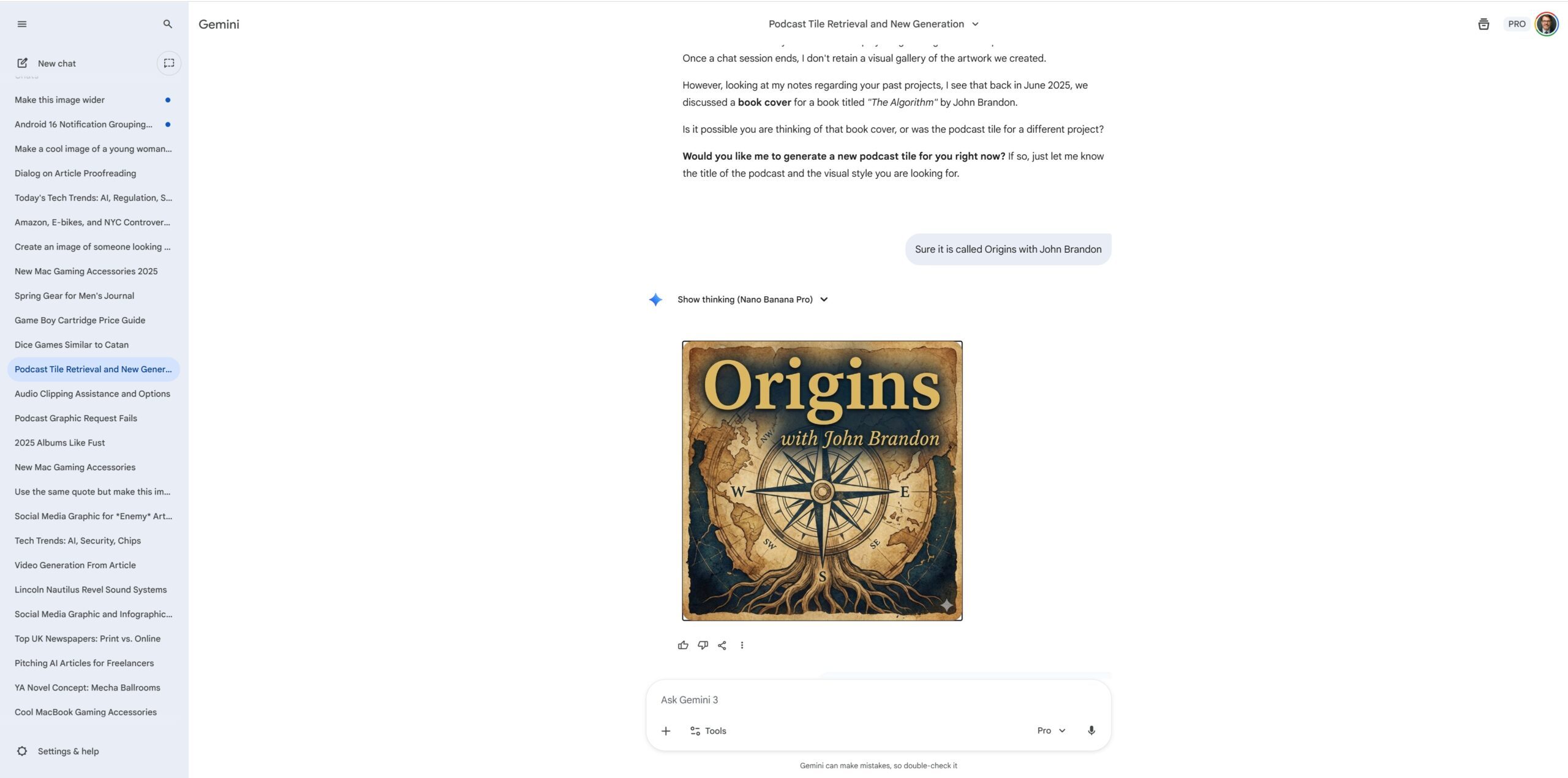 Graphique du podcast