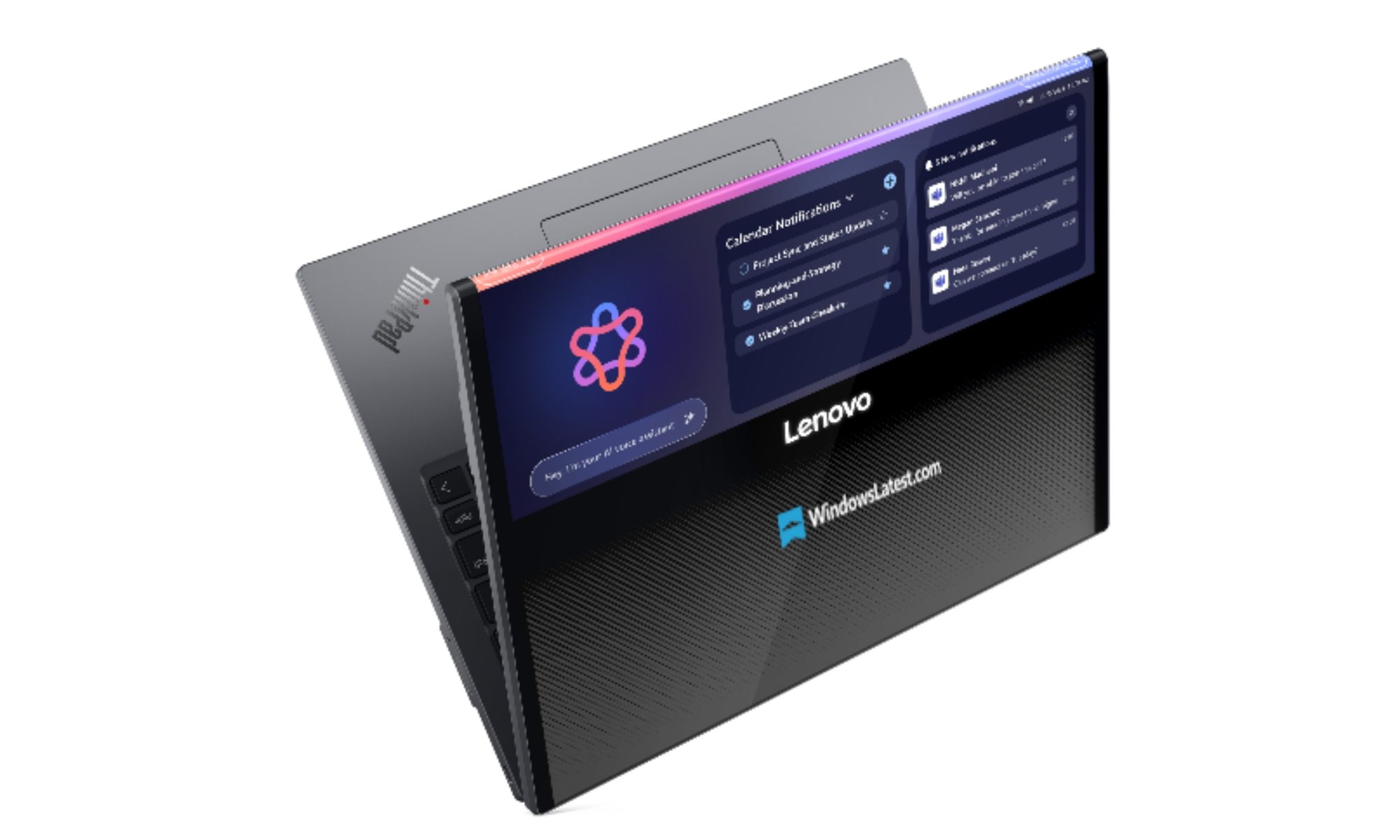 Panneau arrière du Lenovo ThinkPad Rollable XD Concept.
