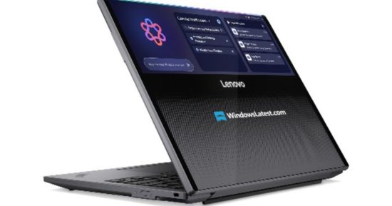 Les fuites de Lenovo montrent un ordinateur portable inutilement cool avec un écran caché sous un couvercle transparent