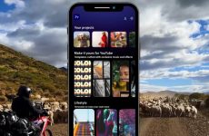 Image showcasing new Create for YouTube Shorts space in the Adobe Premiere mobile app.