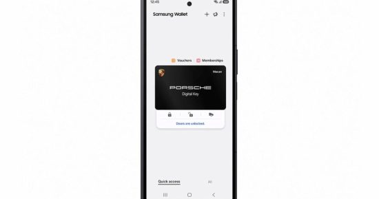 La fonction de clé numérique de Samsung Wallet peut désormais déverrouiller votre Porsche