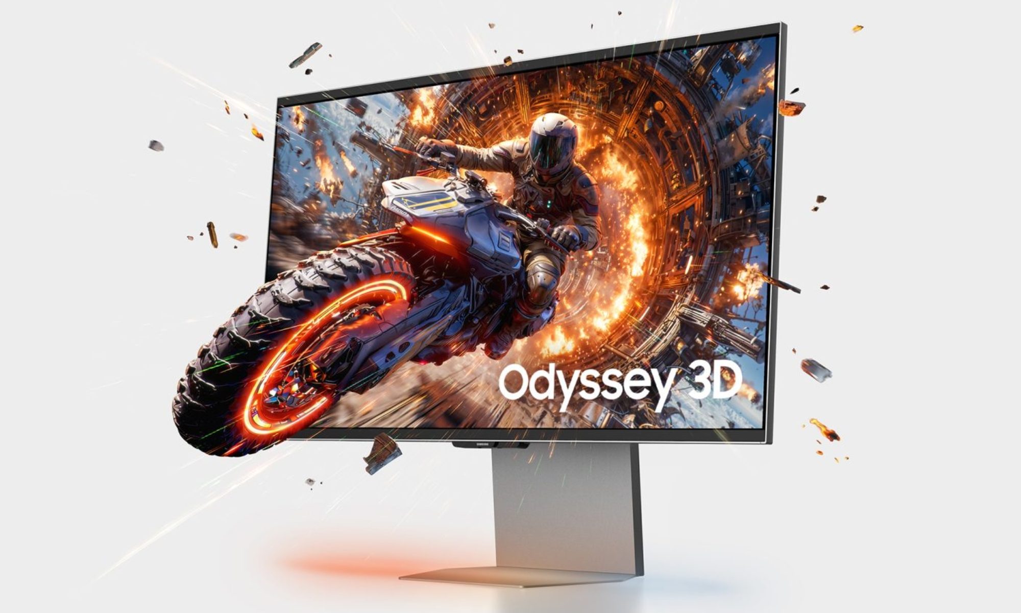 Visualisation créative du 6K 3D Odyssey G9 (G90XH) de Samsung.