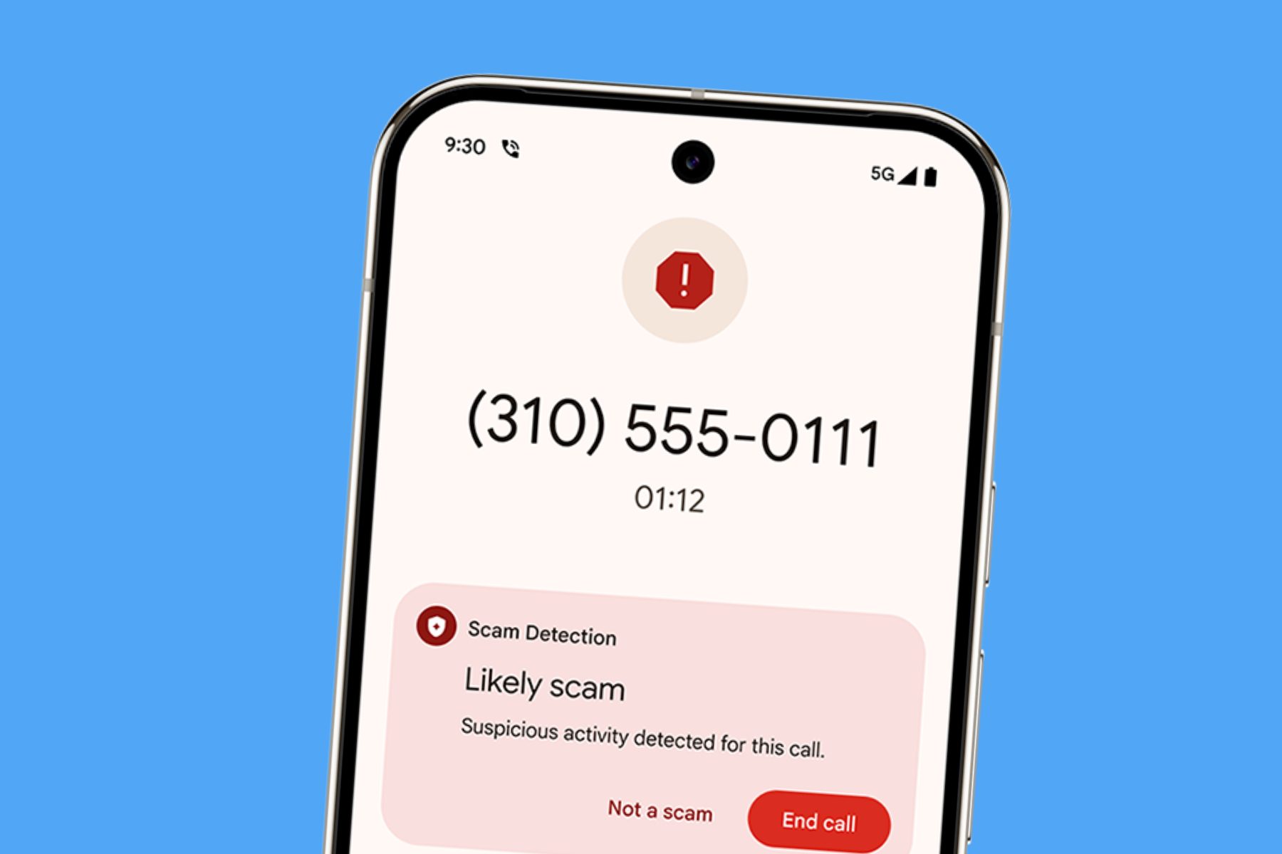 Détection d'arnaque de Google pour les appels sur Pixel 9.